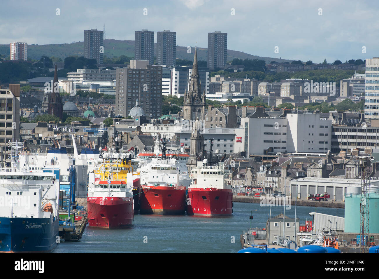 Aberdeen il petrolio del Mare del Nord industria alimentazione offshore Foto Stock