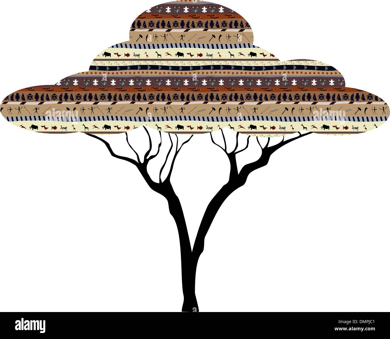 Struttura astratta savana africana Illustrazione Vettoriale