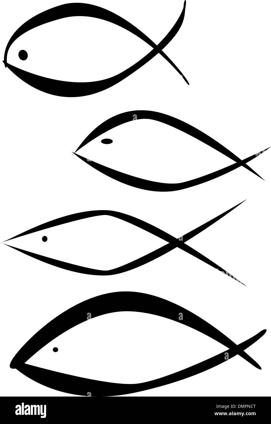 Christian Simboli pesce Illustrazione Vettoriale