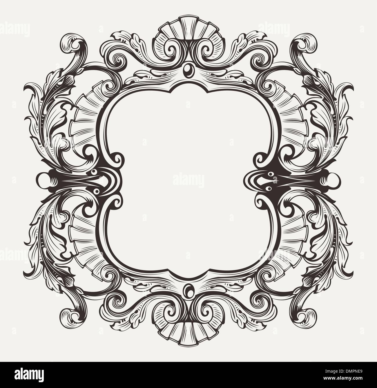 Cornice barocca disegno Immagini Vettoriali Stock - Alamy