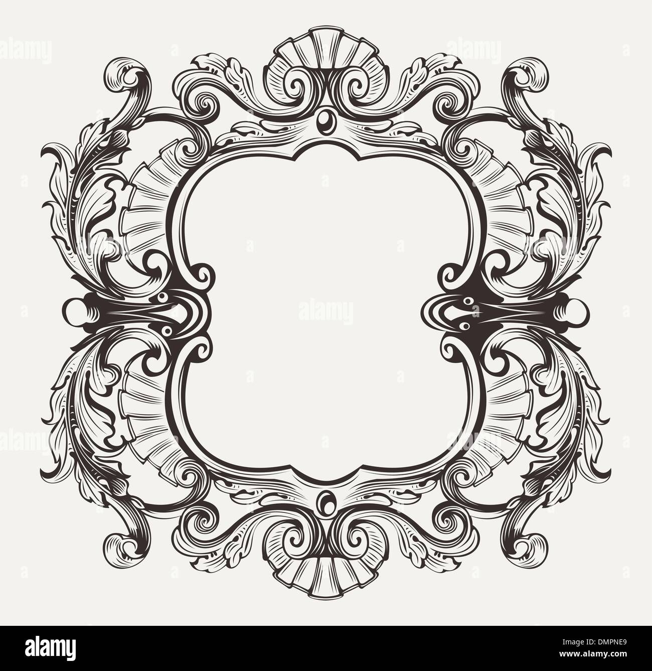 Frame border baroque engraved immagini e fotografie stock ad alta  risoluzione - Alamy