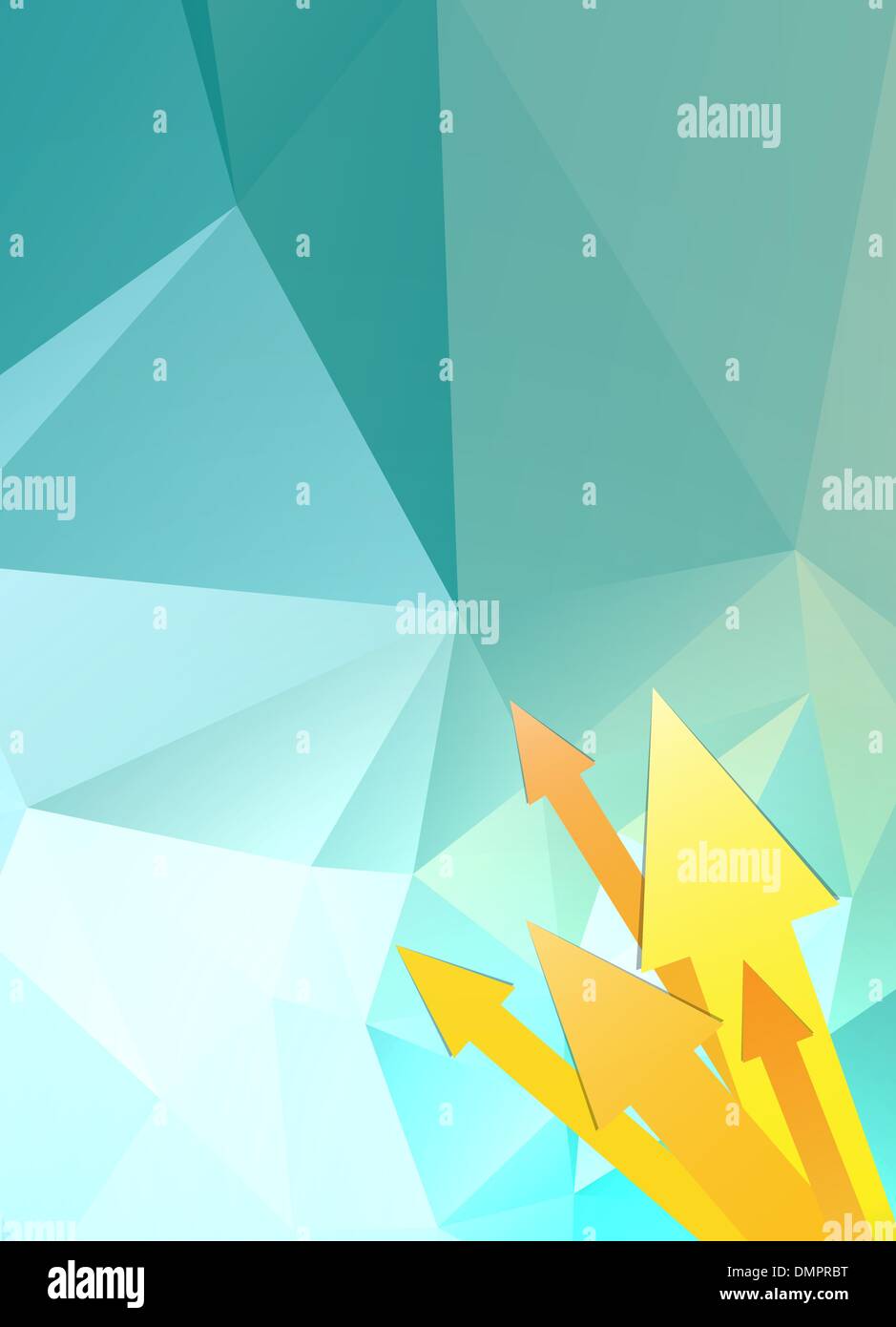 Poligono astratto sfondo con frecce Illustrazione Vettoriale