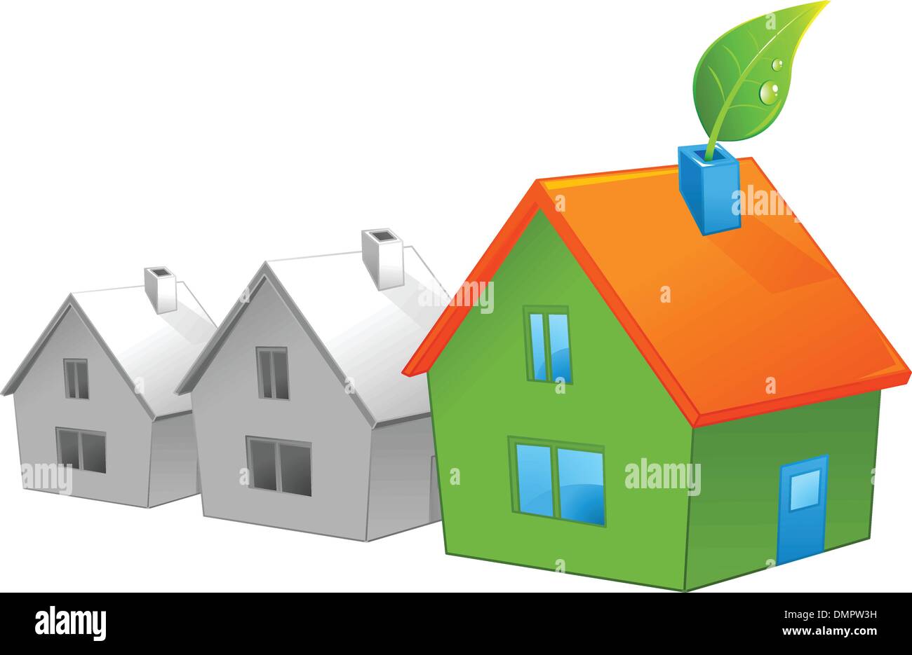 Casa verde Illustrazione Vettoriale