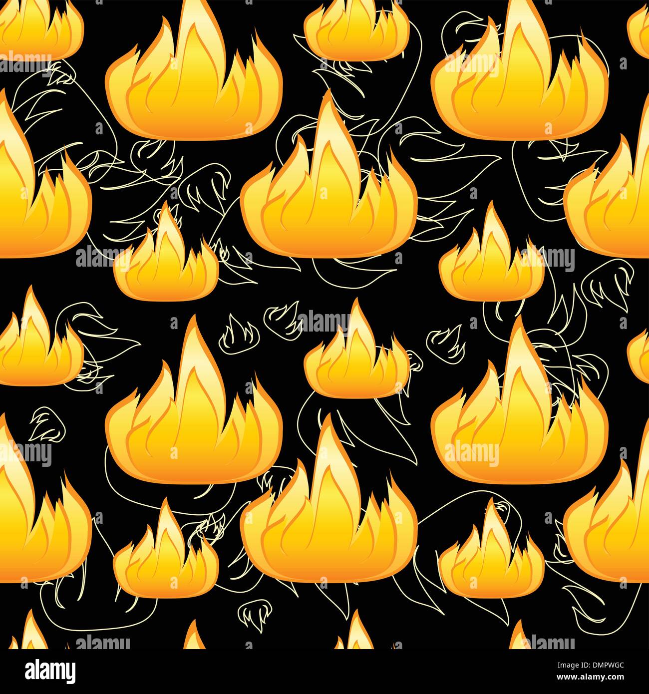Sfondo senza giunture. Fire Illustrazione Vettoriale