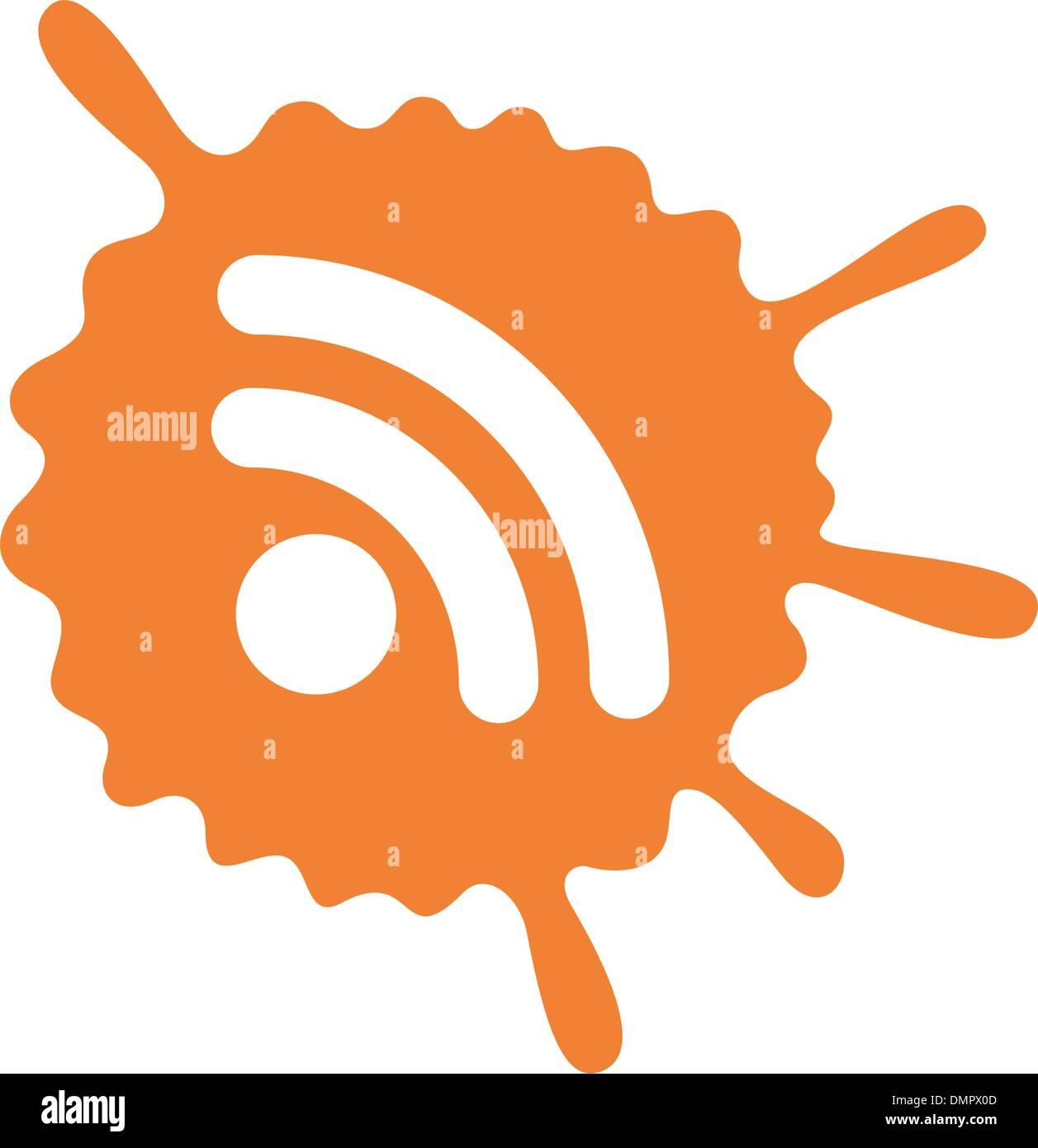 Distintivo di RSS. Illustrazione Vettoriale