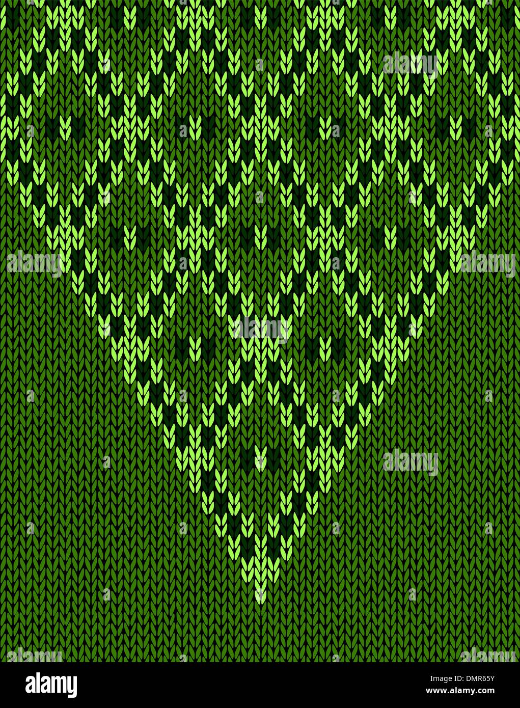 Astratto sfondo Jacquard. Tessuto di colore verde Tracery Illustrazione Vettoriale