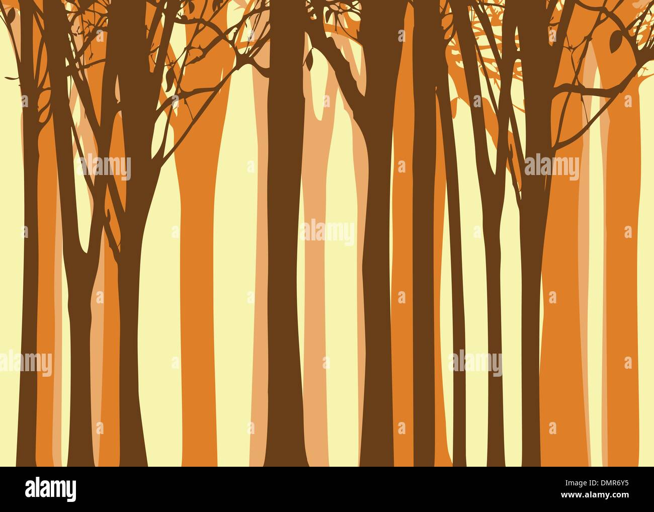 Abstract autunno sfondo ad albero Illustrazione Vettoriale