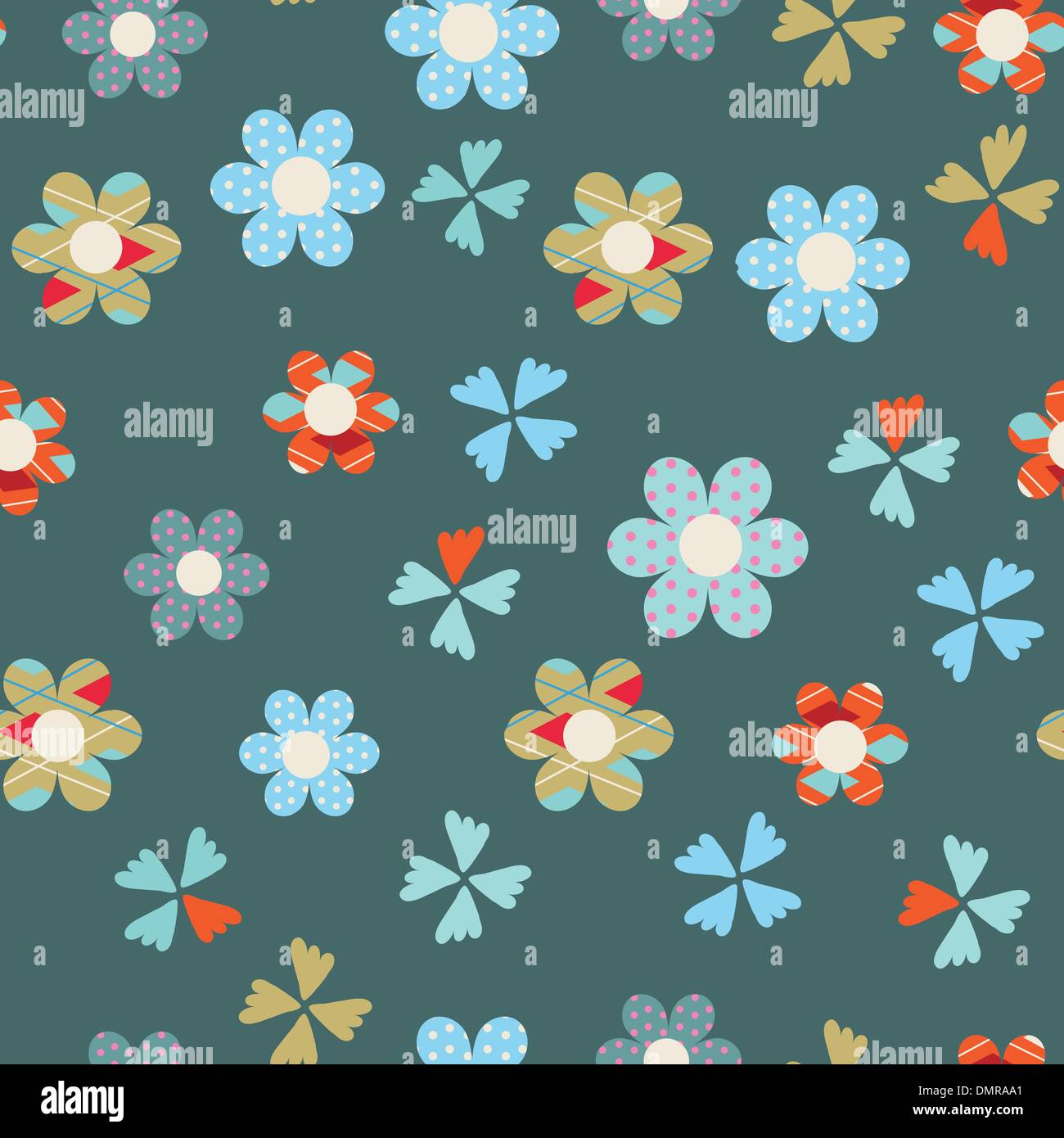Carino floral background senza giunture Illustrazione Vettoriale