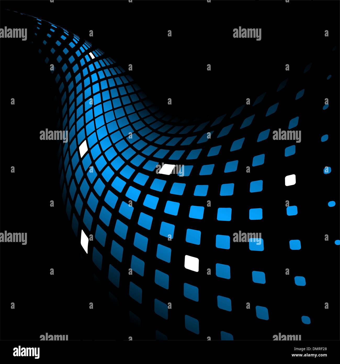 3d dinamica astratto sfondo blu Illustrazione Vettoriale