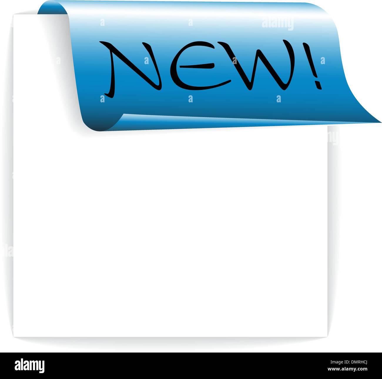 Freschi colori blu / nastro di carta - segnalibro Illustrazione Vettoriale