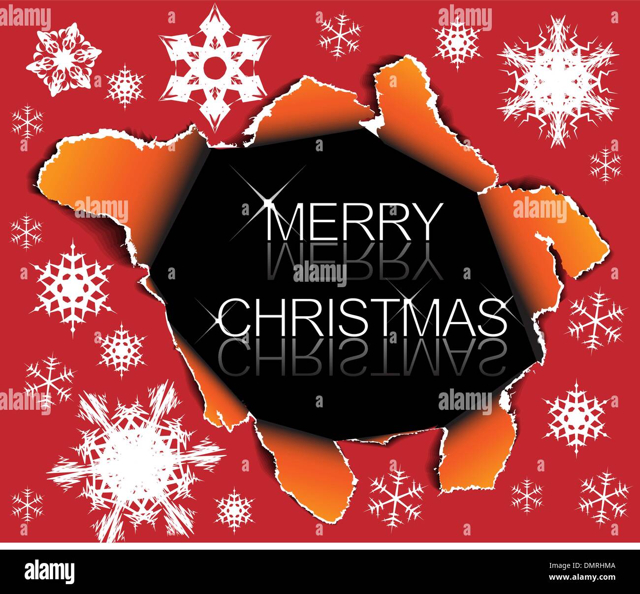 Foro in inverno / carta di natale Illustrazione Vettoriale