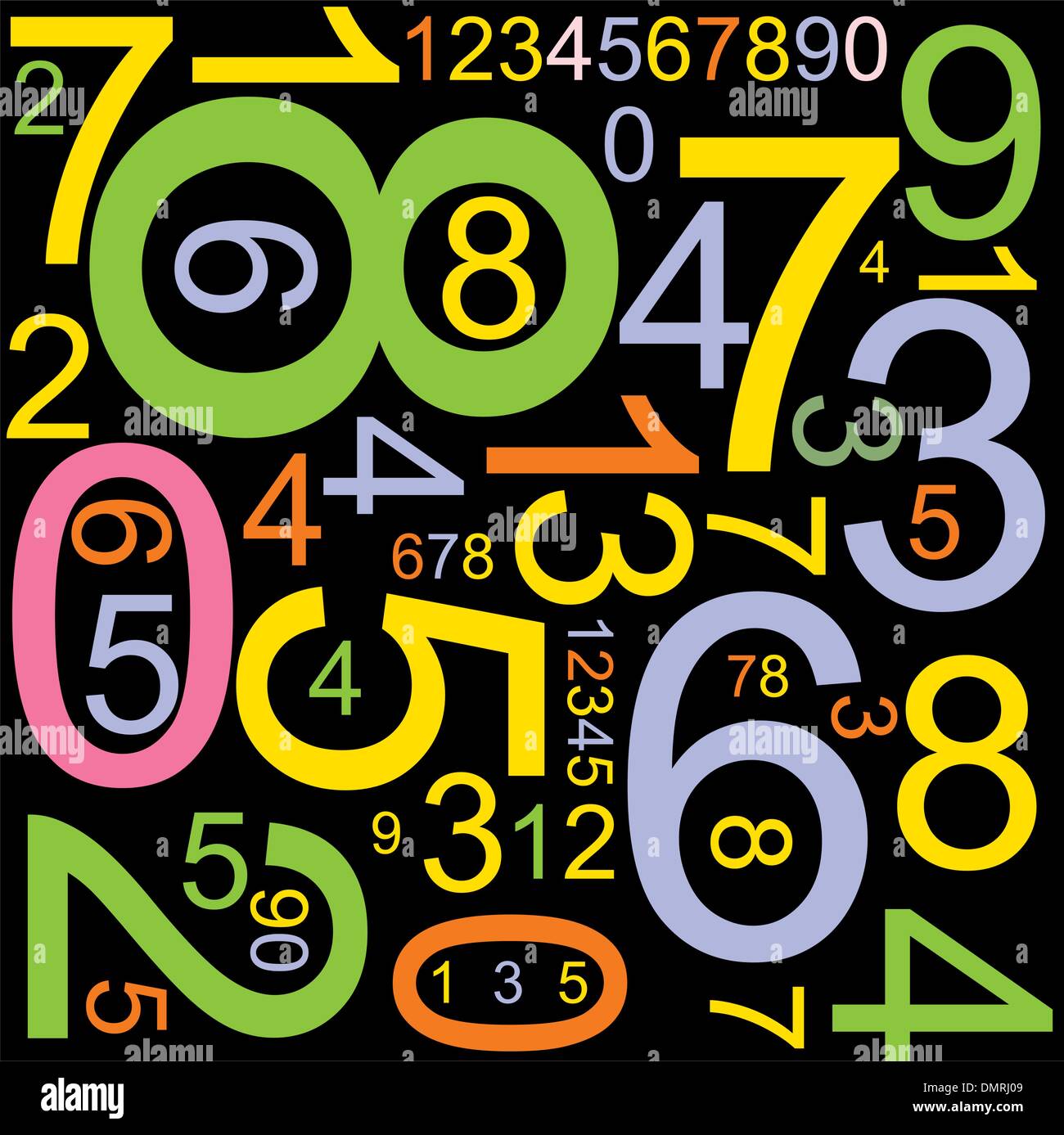 Sfondo astratto con numeri Illustrazione Vettoriale