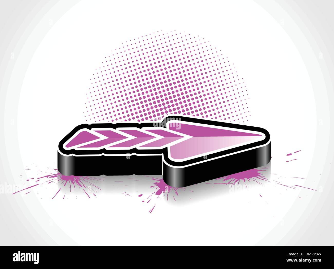 Freccia del vettore con elementi astratti Illustrazione Vettoriale