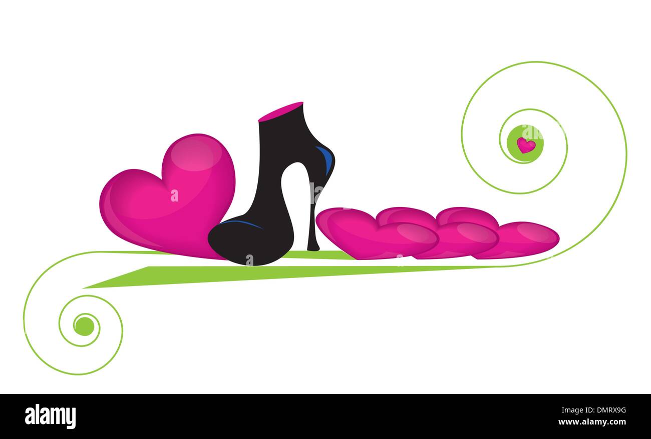 Moda stivale nero Illustrazione Vettoriale