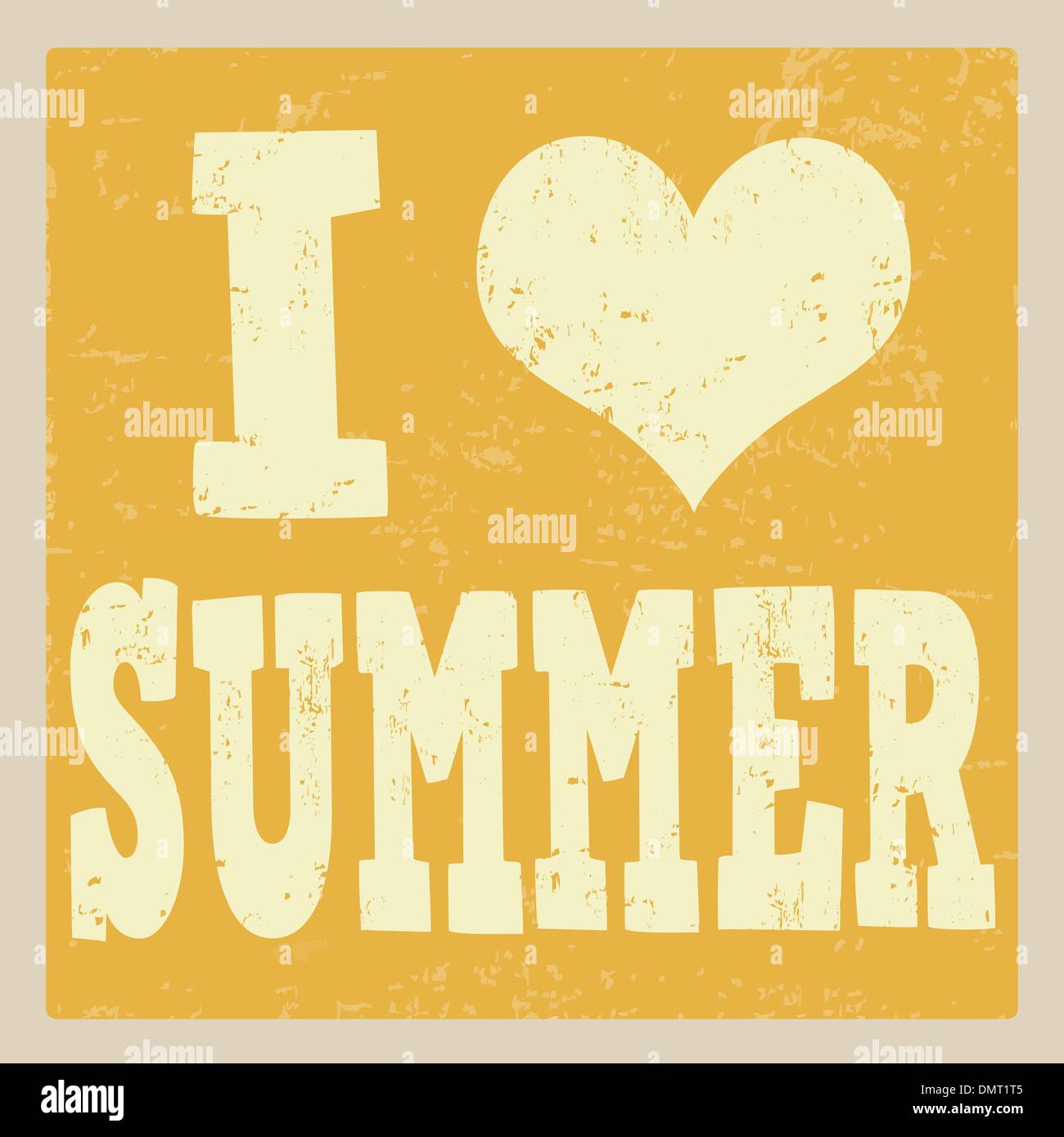 Io amo estate poster Illustrazione Vettoriale