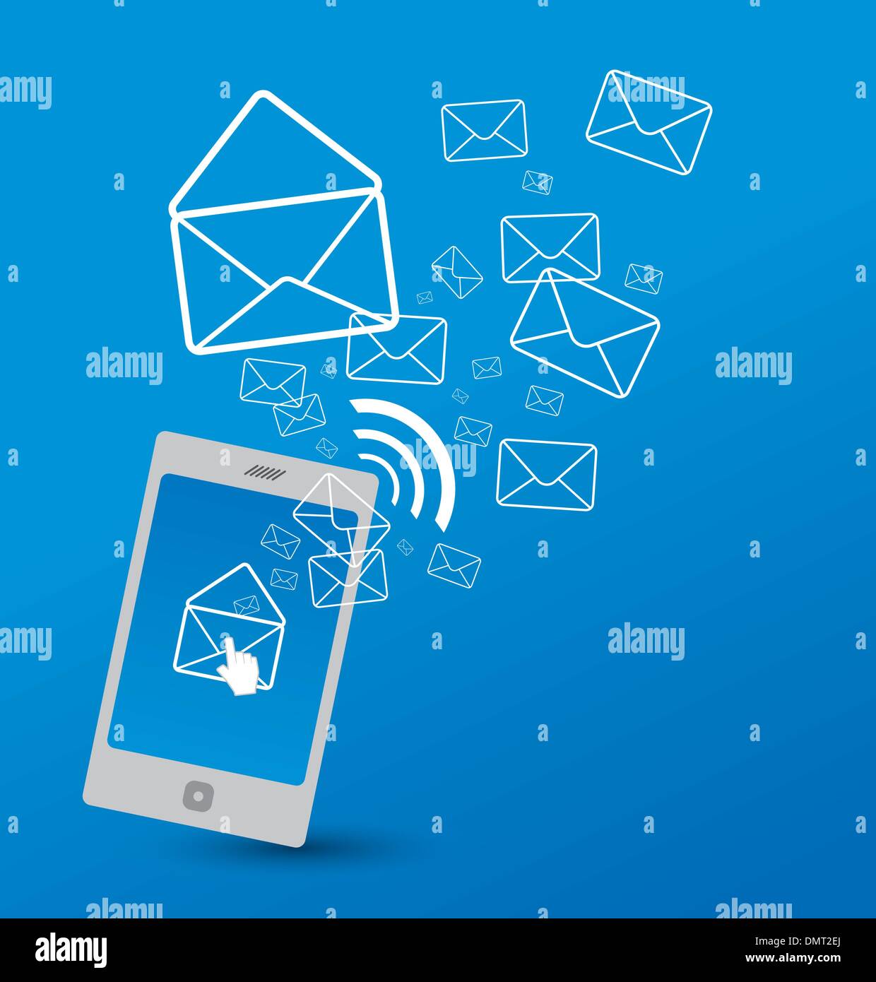 L'invio di SMS Illustrazione Vettoriale