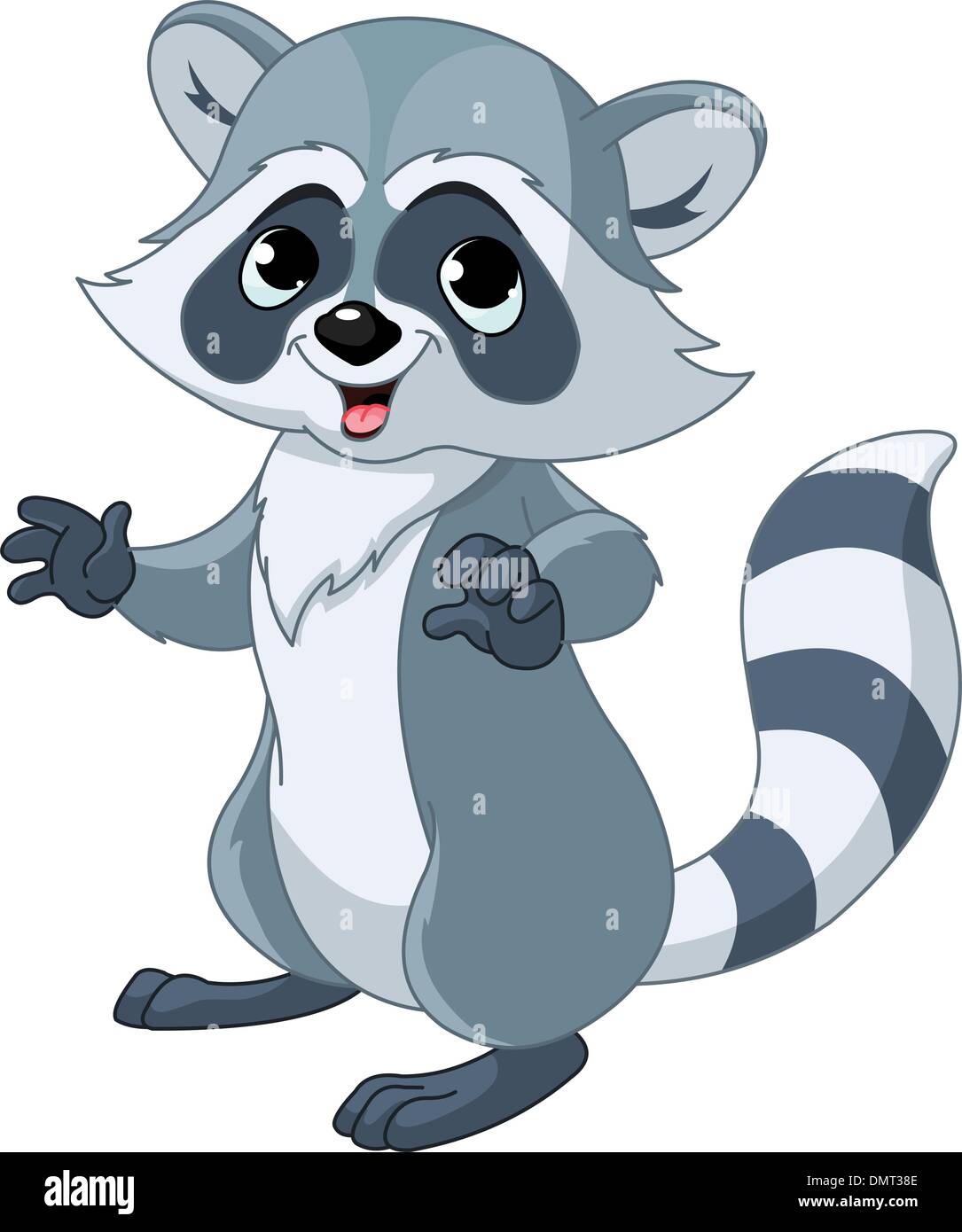 Funny cartoon raccoon Illustrazione Vettoriale