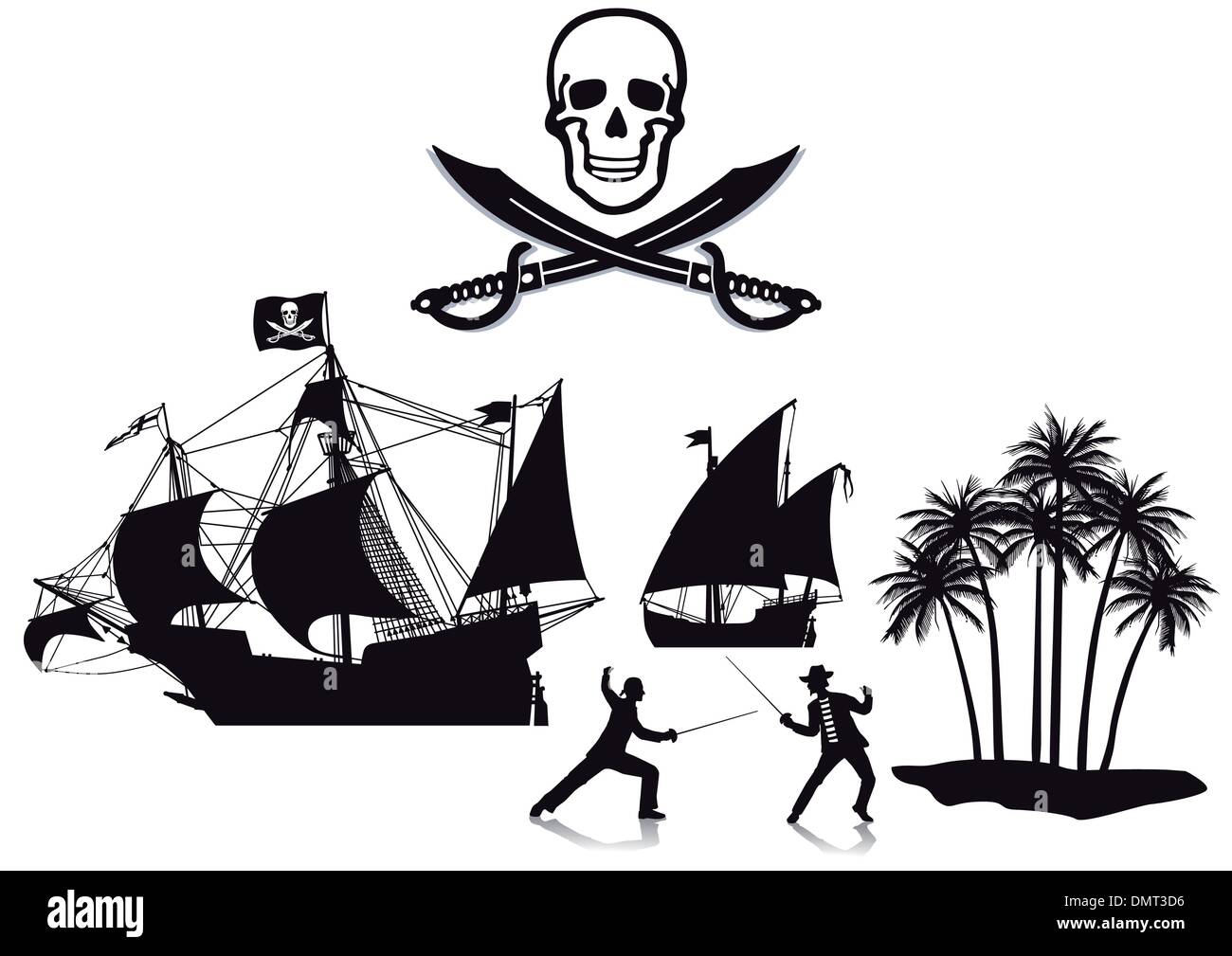 Pirati e corsari Illustrazione Vettoriale