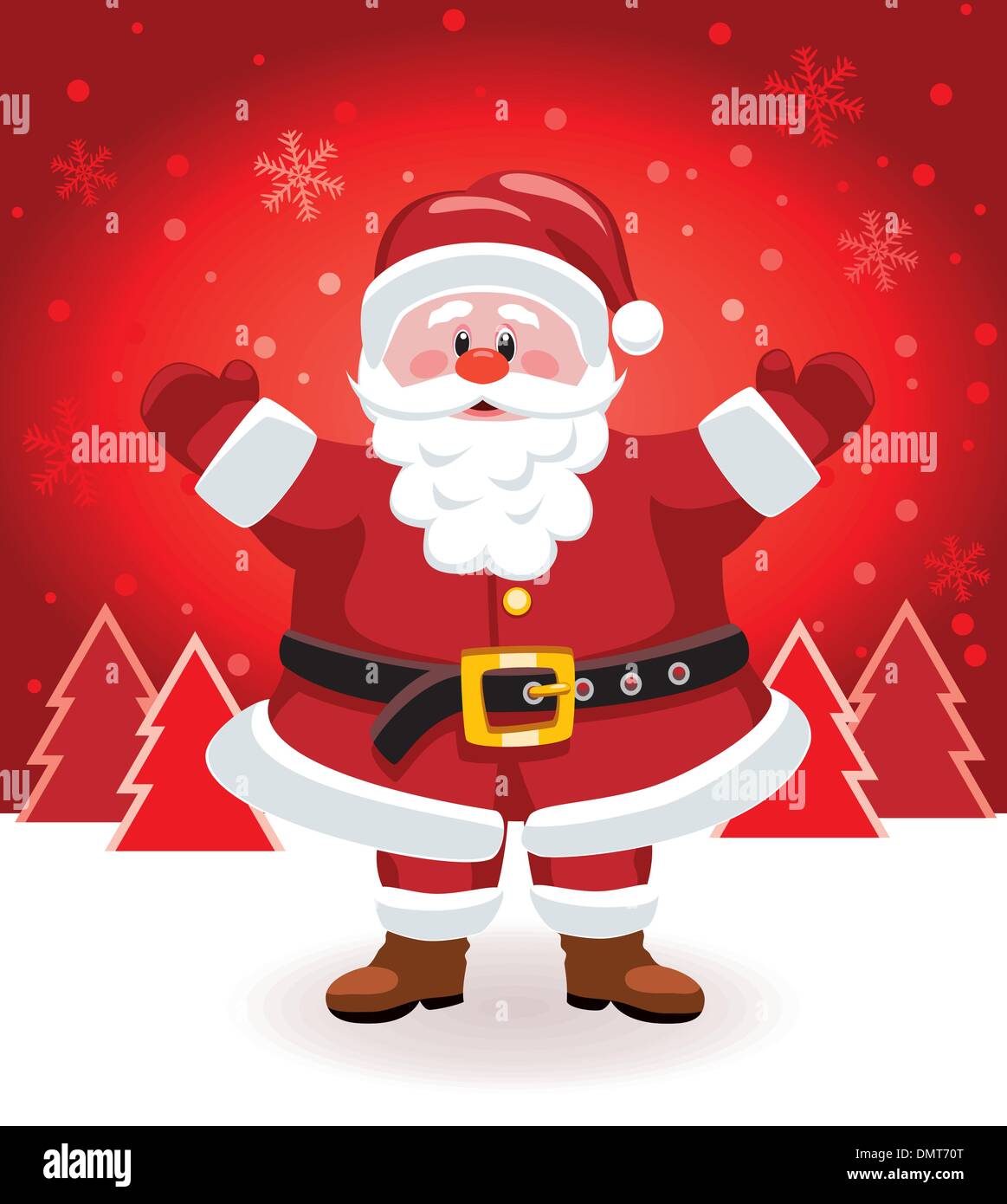 Illustrazione di natale di santa claus Illustrazione Vettoriale