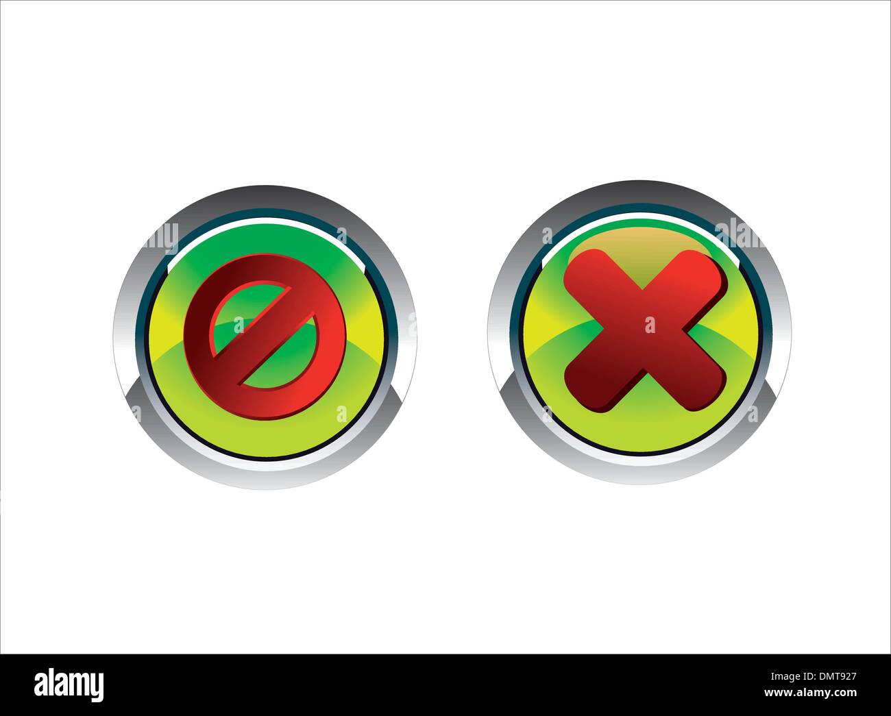 pulsanti non voglia Illustrazione Vettoriale