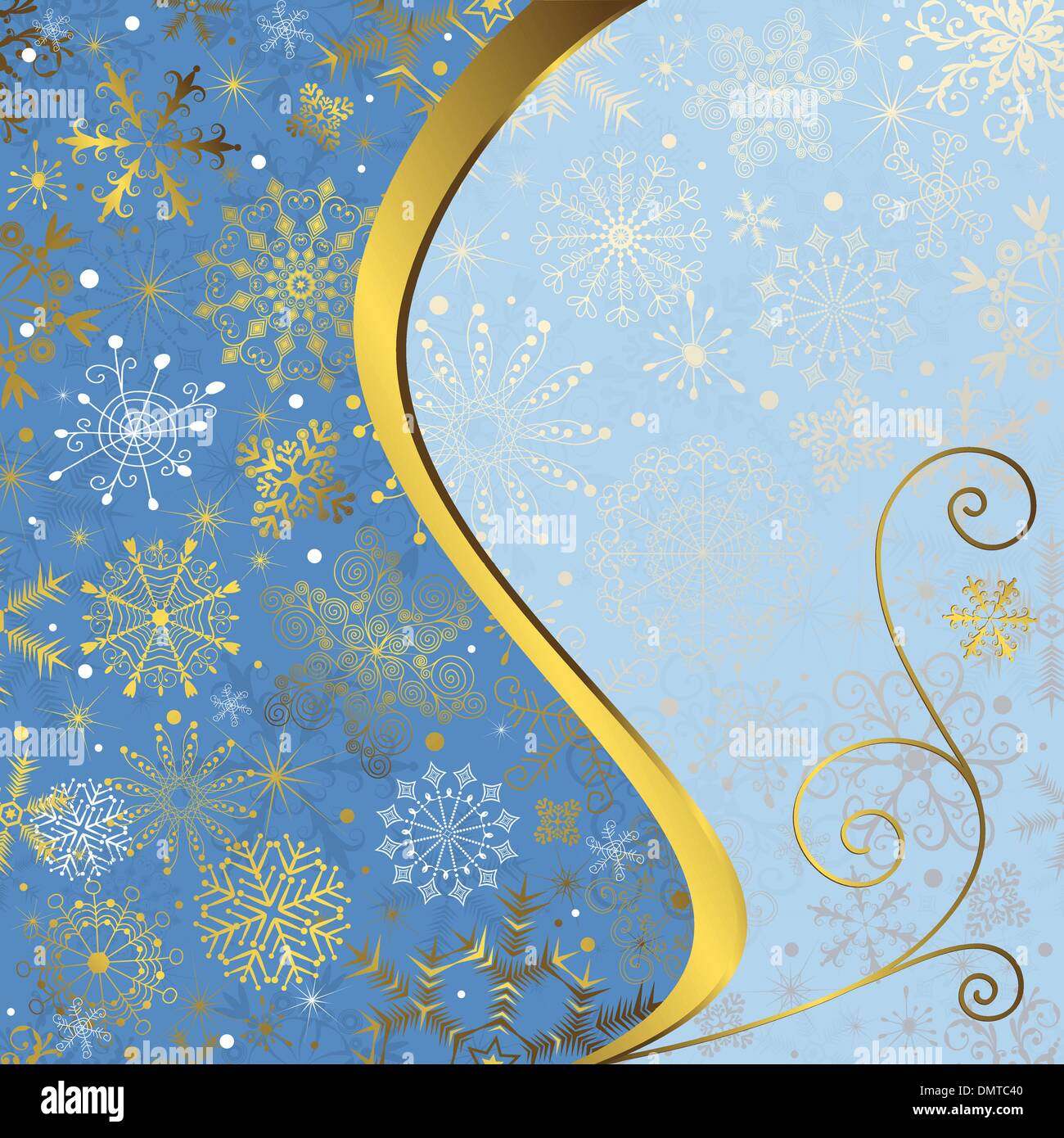 Natale cornice blu Illustrazione Vettoriale