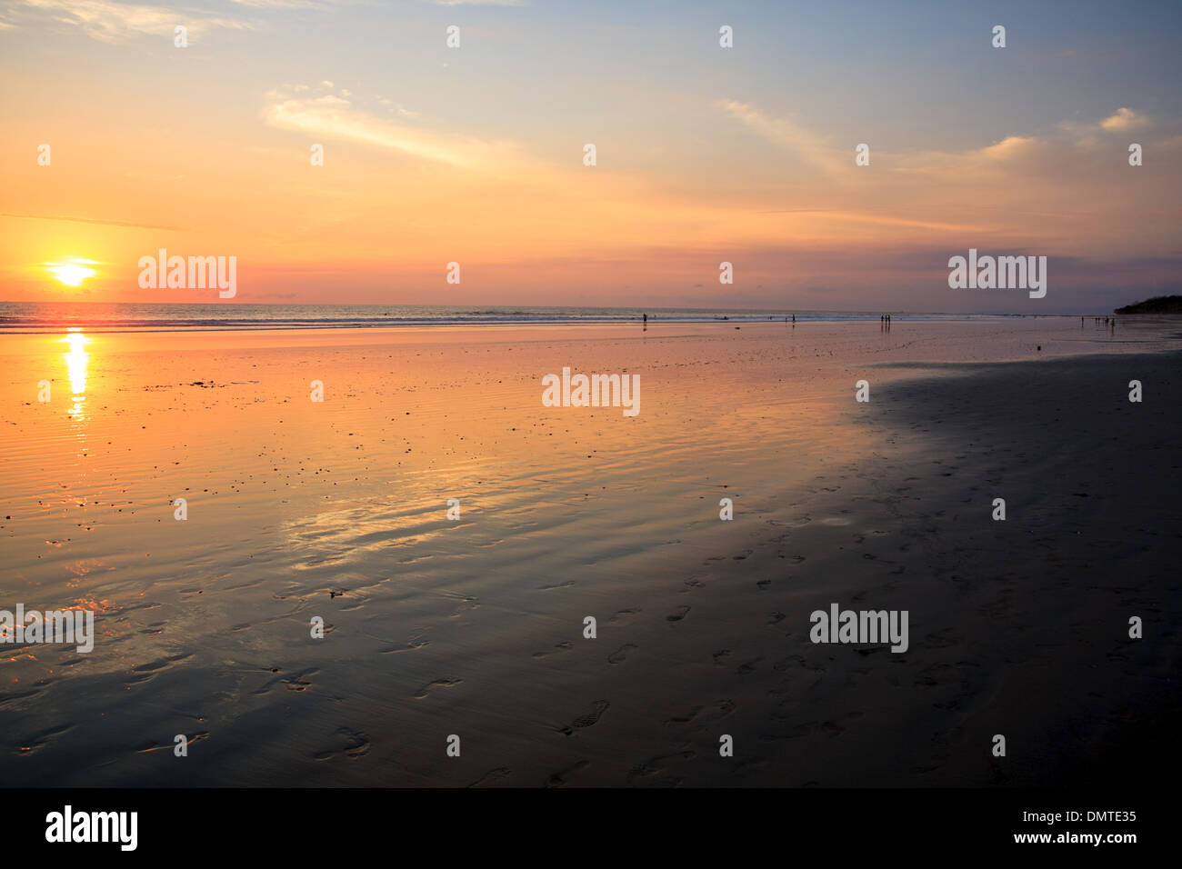 Spiaggia di Santa Teresa al tramonto, Costa Rica Foto Stock