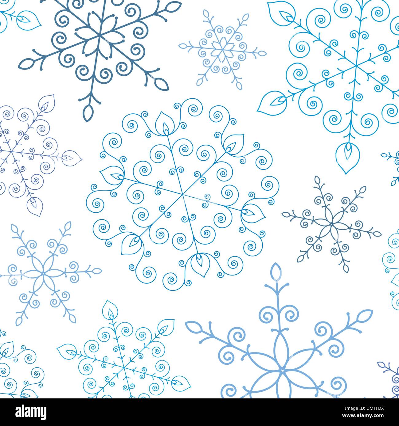 Vettore sfondo invernale con i fiocchi di neve Illustrazione Vettoriale