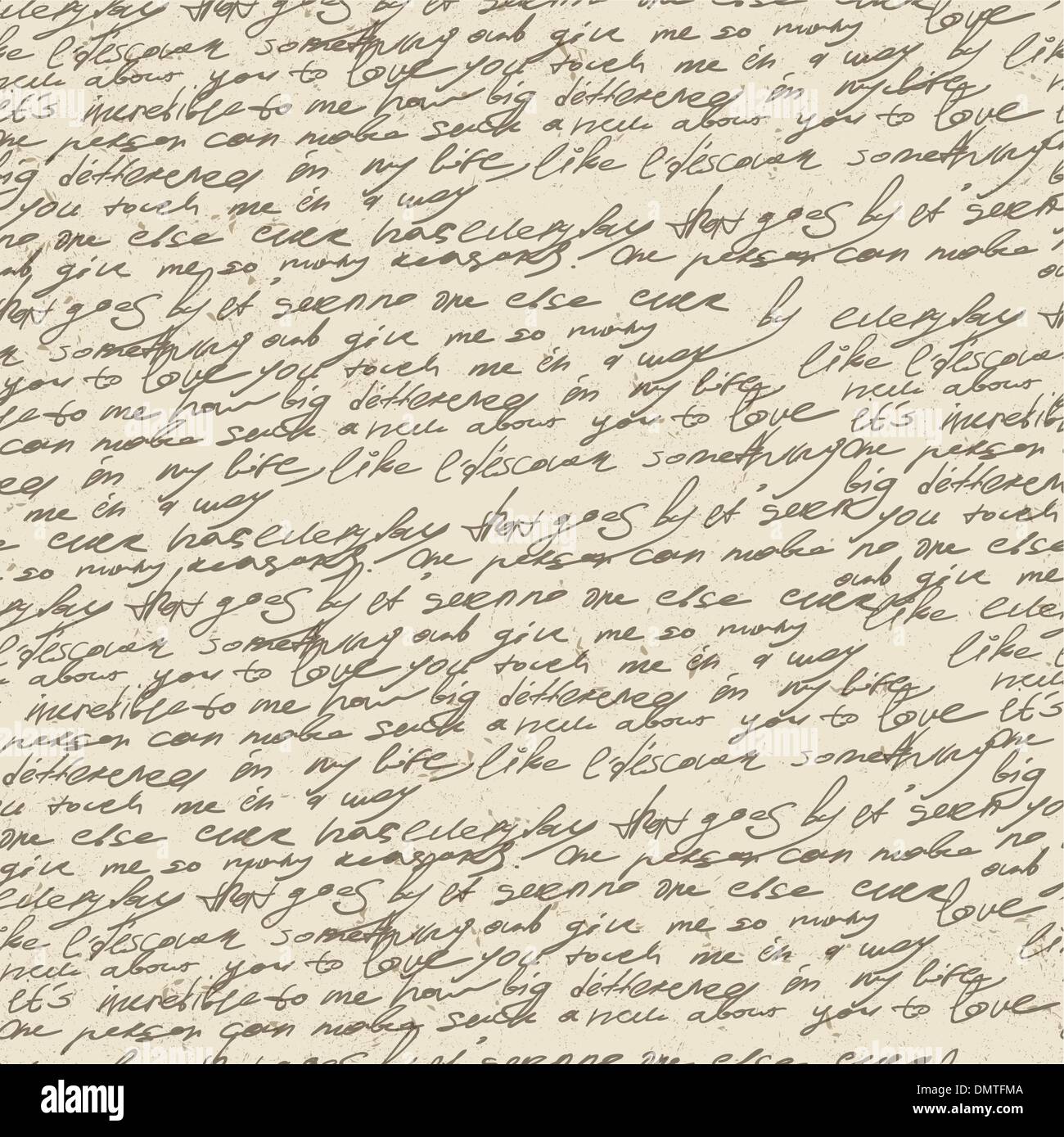 La grafia astratto sulla vecchia carta vintage. Seamless pattern, vec Illustrazione Vettoriale