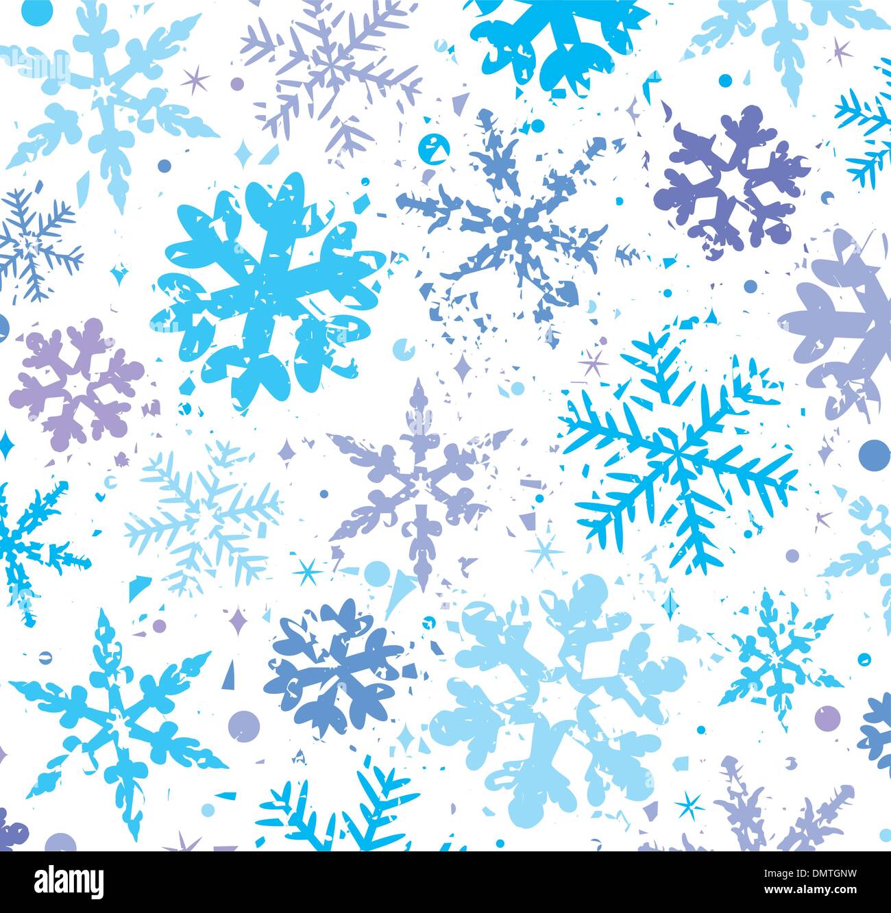 Vector grunge sfondo invernale con i fiocchi di neve Illustrazione Vettoriale