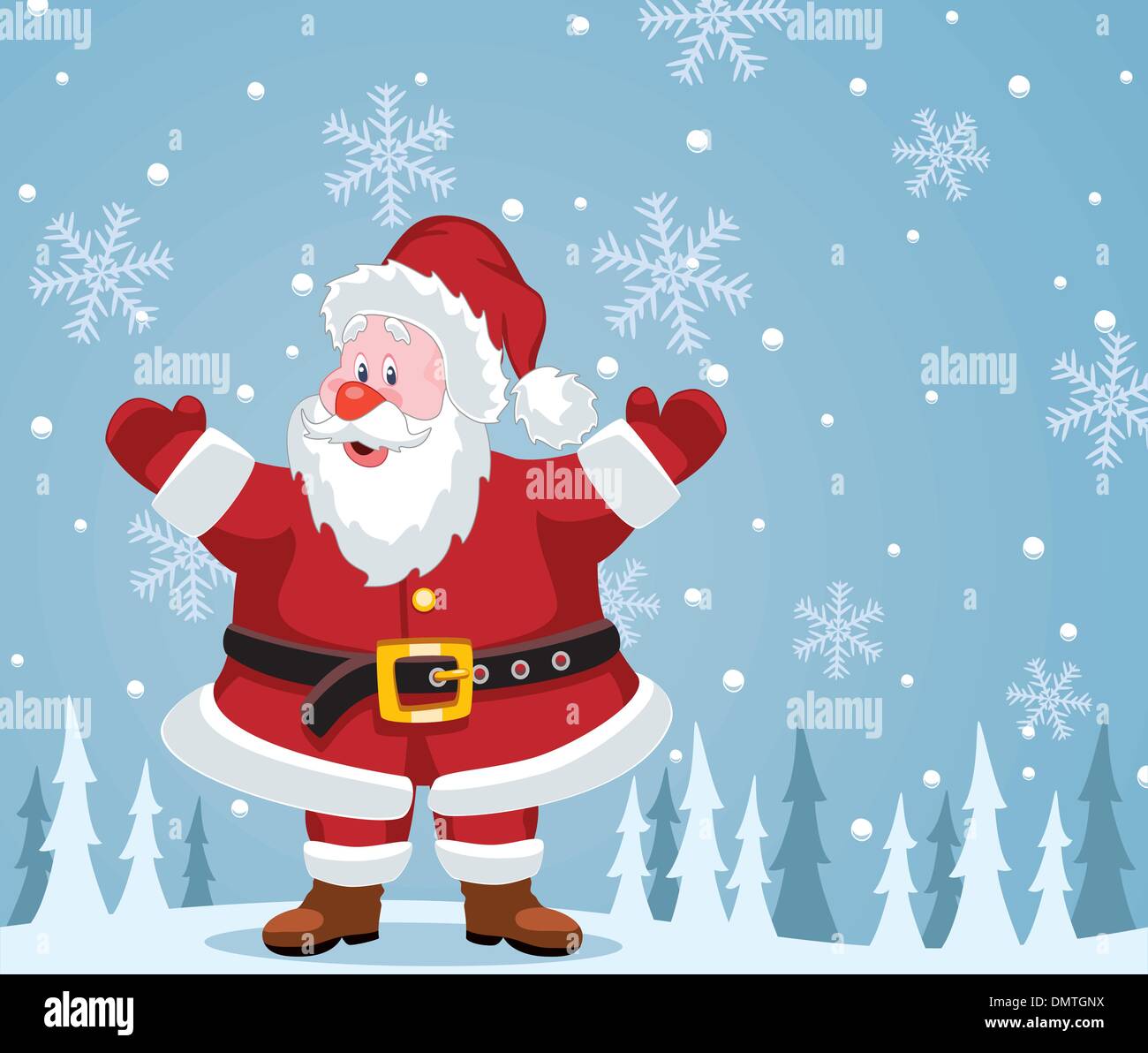 Vettore illustrazione di natale di santa claus Illustrazione Vettoriale