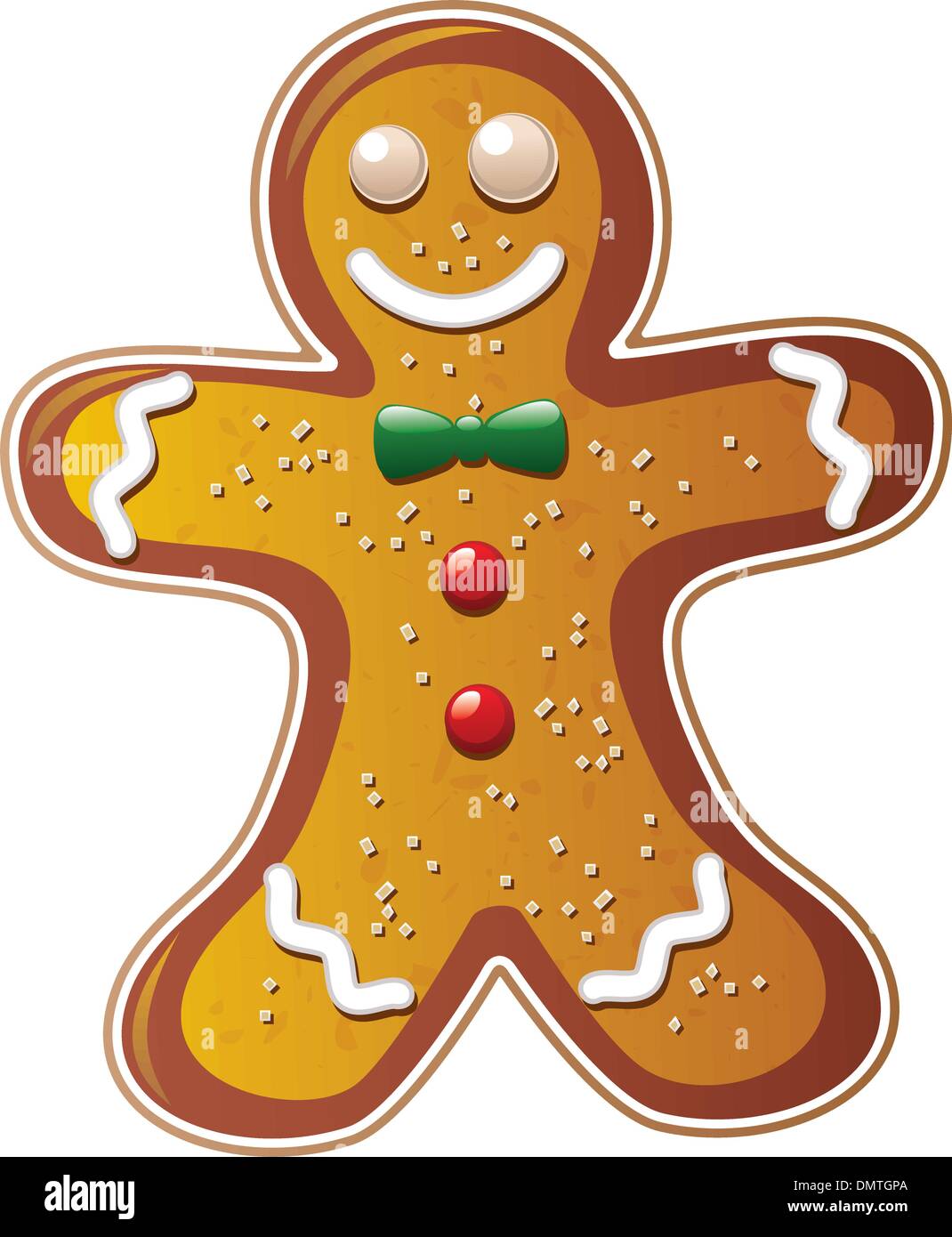 Vettore di Gingerbread Man cookie Illustrazione Vettoriale