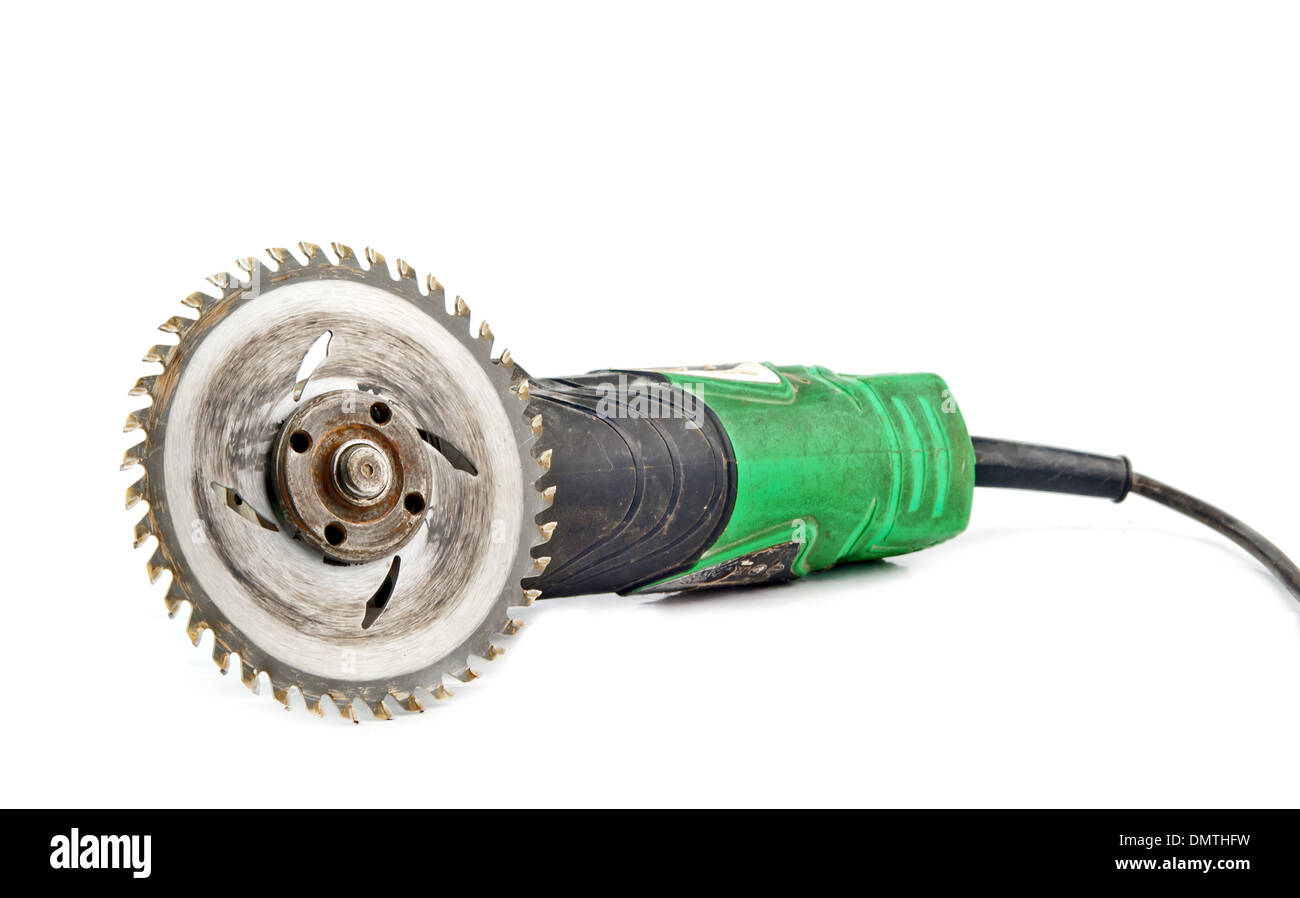 Sega circolare elettrica a disco diamantato Foto Stock