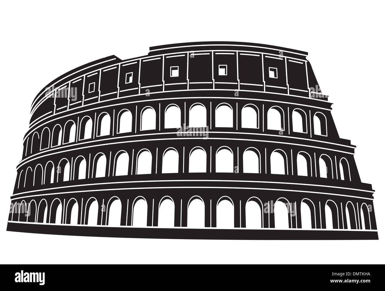 Colosseo a Roma, Italia Illustrazione Vettoriale