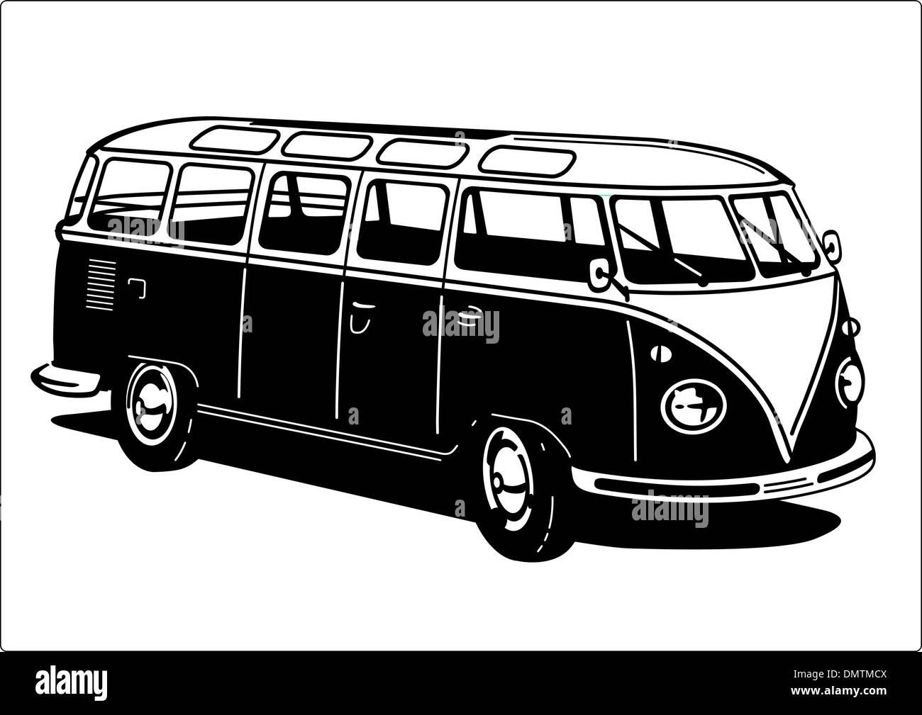 furgone di campeggiatore Illustrazione Vettoriale