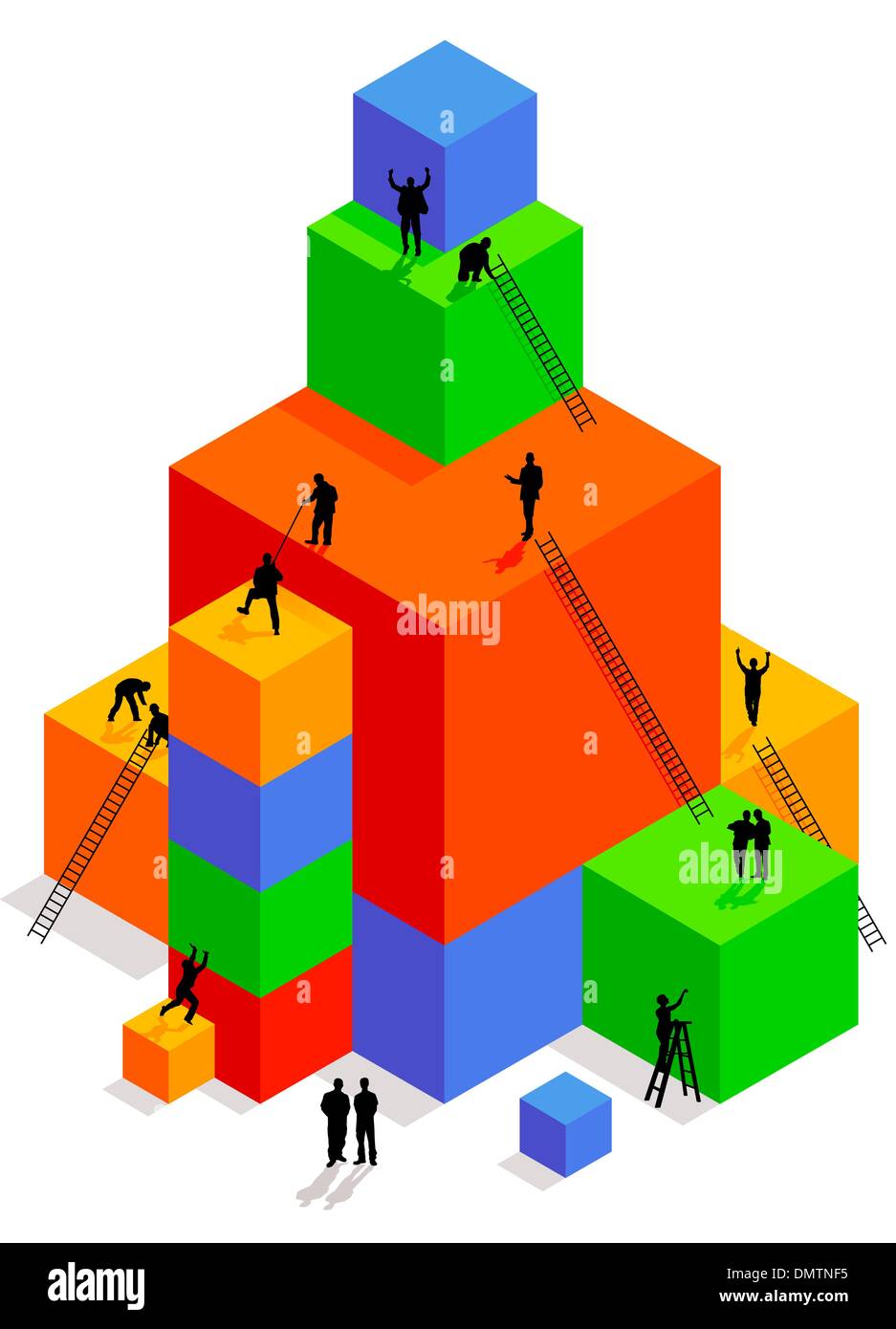 Costruzione del cubo Illustrazione Vettoriale