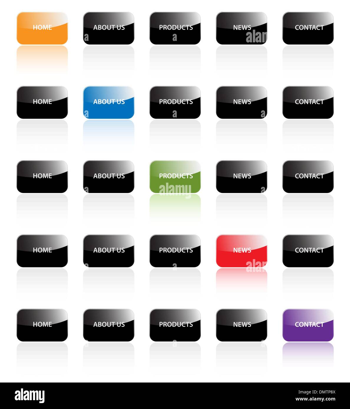 Vettore facile modificare i web modelli di navigazione impostato. Illustrazione Vettoriale