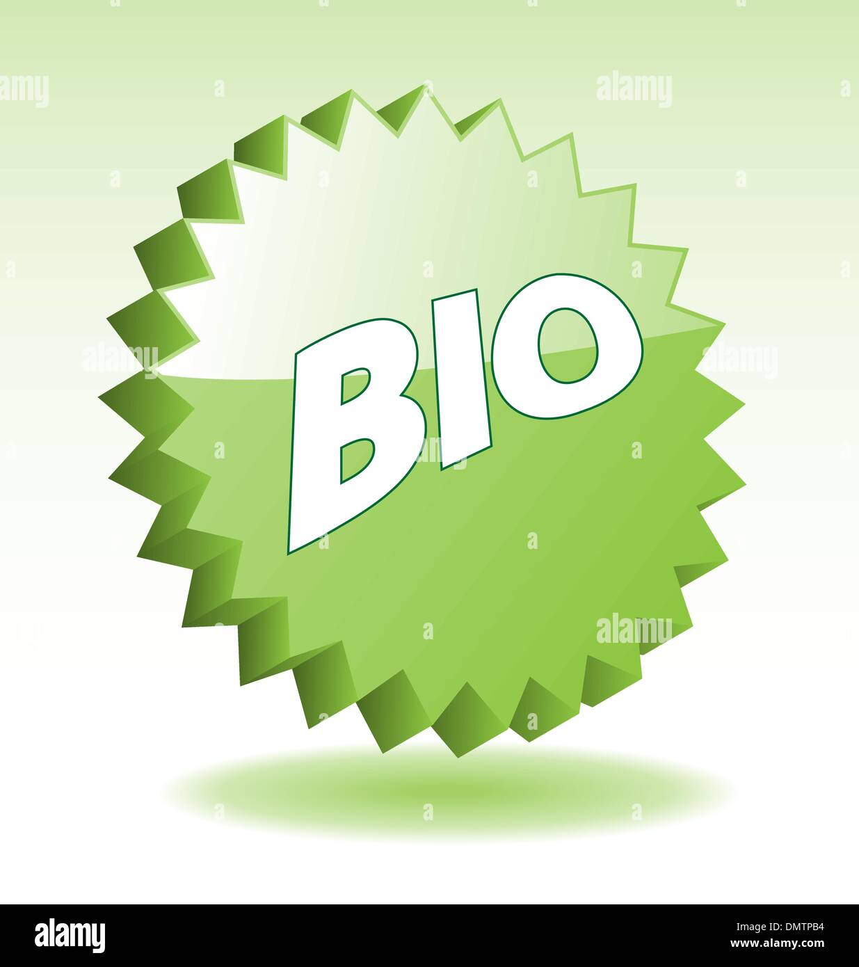 Vettore 3D elementi a stella con la parola BIO per la commercializzazione, promozione, Illustrazione Vettoriale