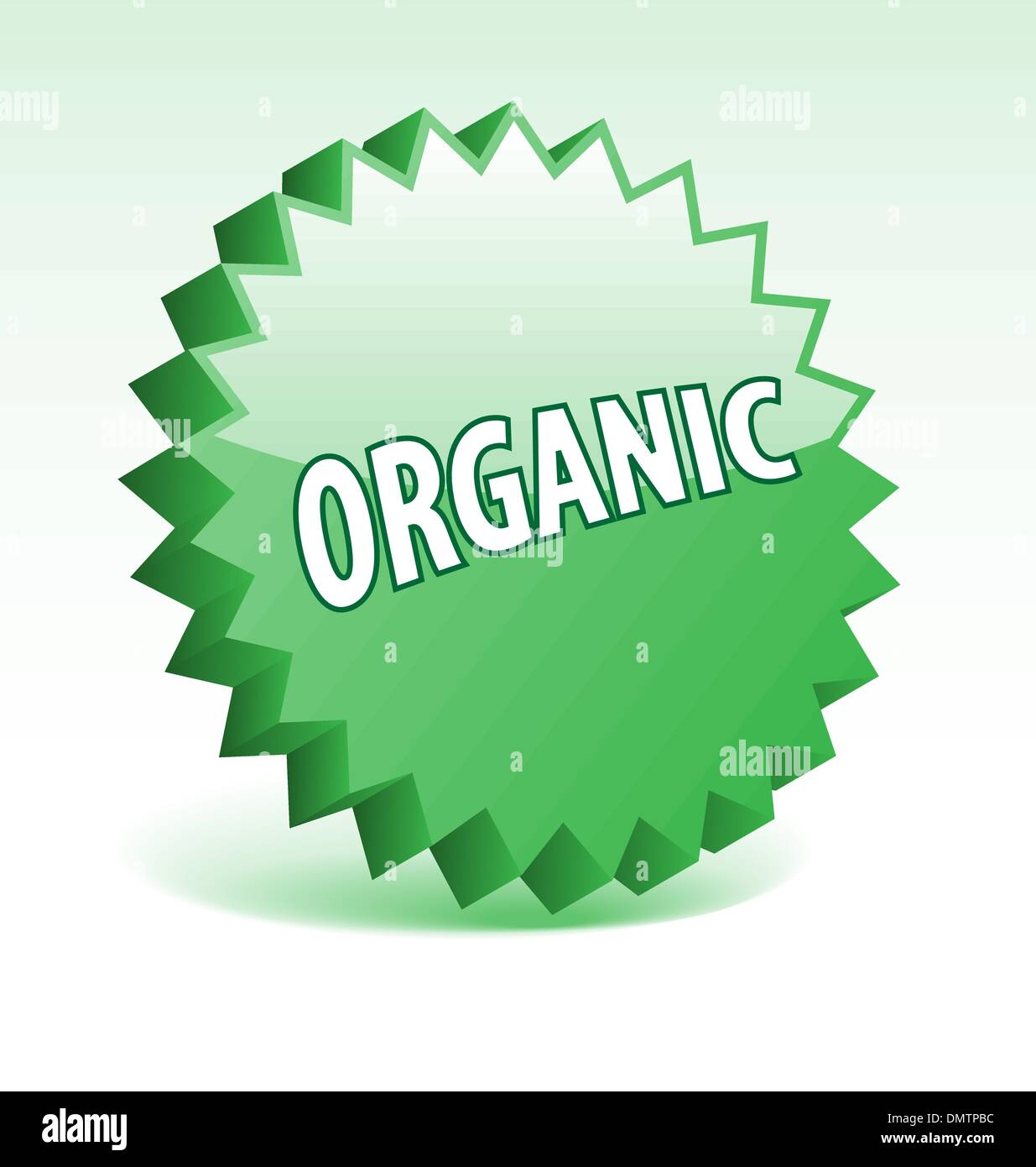 Vettore 3D elementi a stella con word organic per marketing, promoti Illustrazione Vettoriale