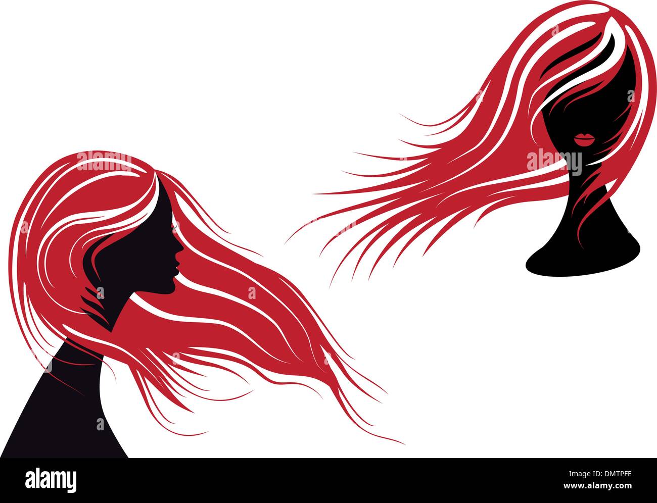 acconciatura della donna Illustrazione Vettoriale