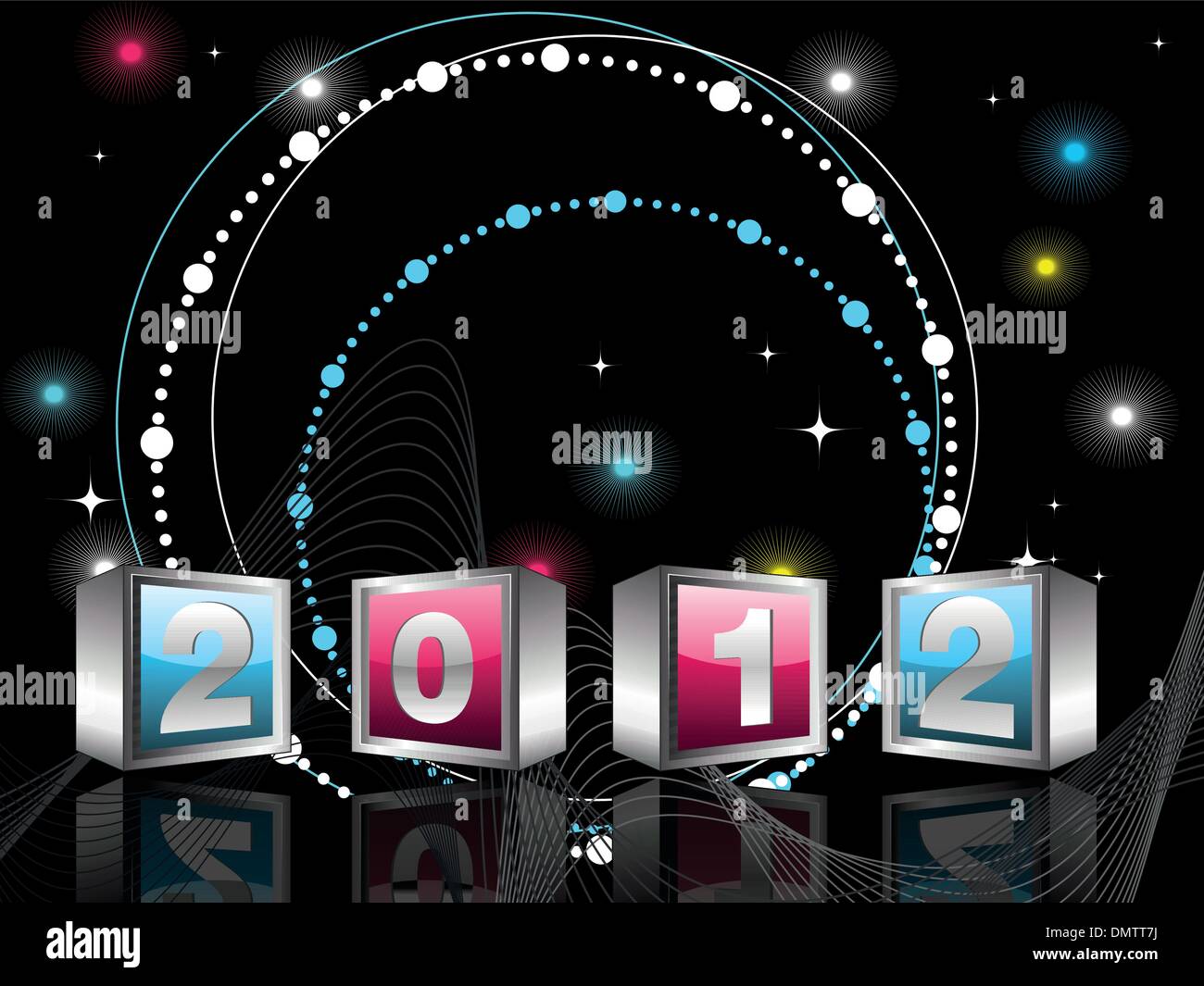 Design elegante per il vettore 2012 CELEBRAZIONE Illustrazione Vettoriale