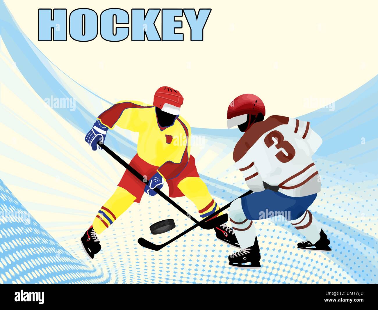 Poster di hockey Illustrazione Vettoriale