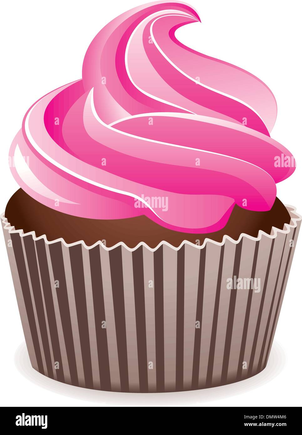 Vettore cupcake rosa Illustrazione Vettoriale