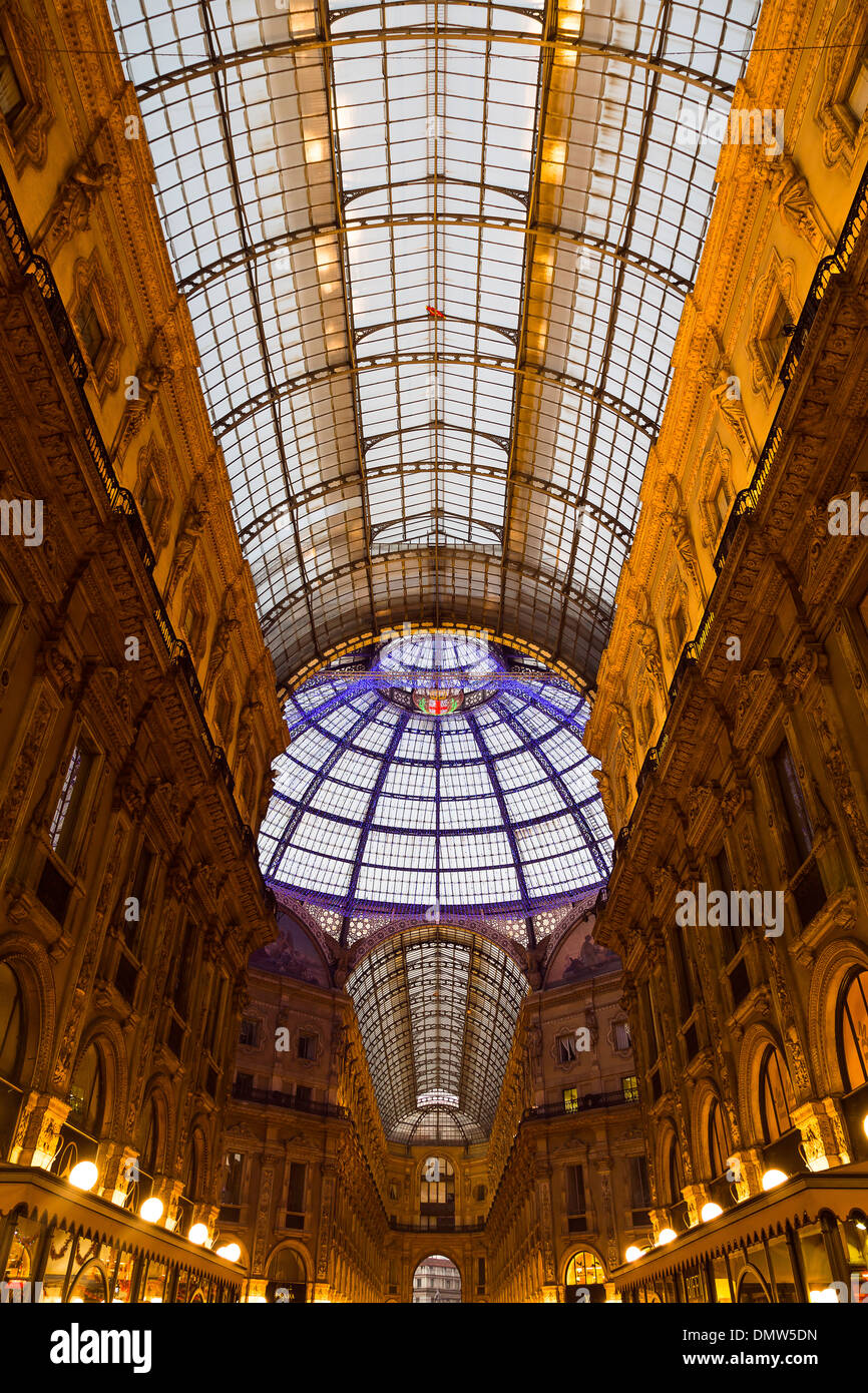 Il centro di Milano Duomo Galleria Foto Stock