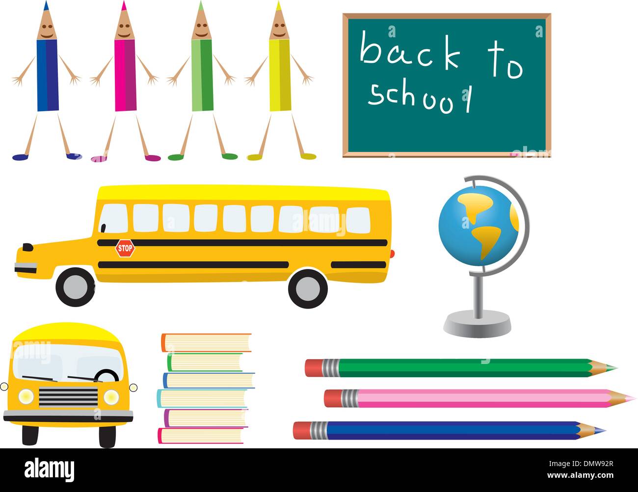 Scuola di vettore di simboli Illustrazione Vettoriale