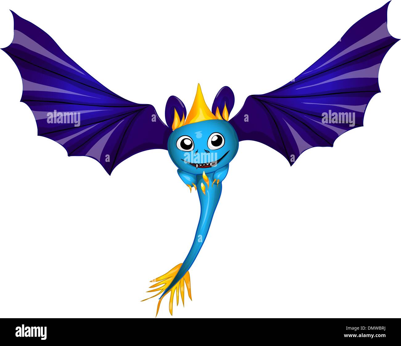 Drago sveglio pipistrello Illustrazione Vettoriale