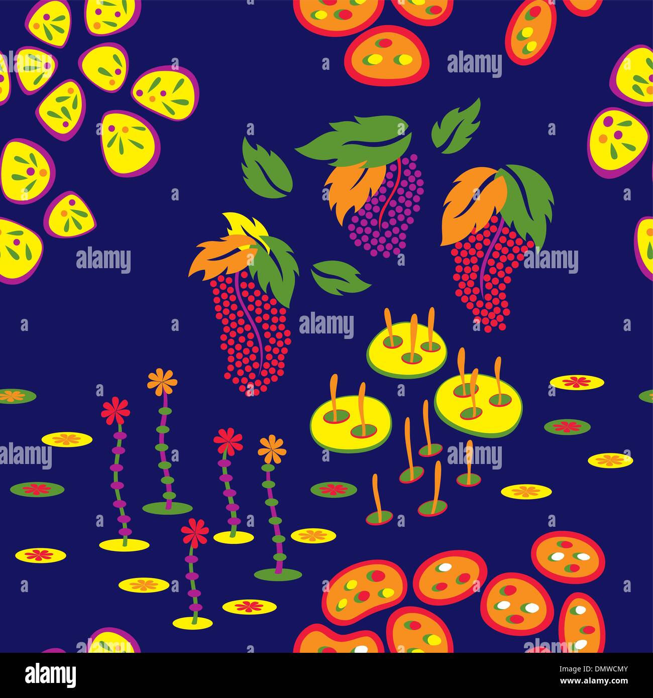 Ho trovato nel mio giardino Pattern Illustrazione Vettoriale