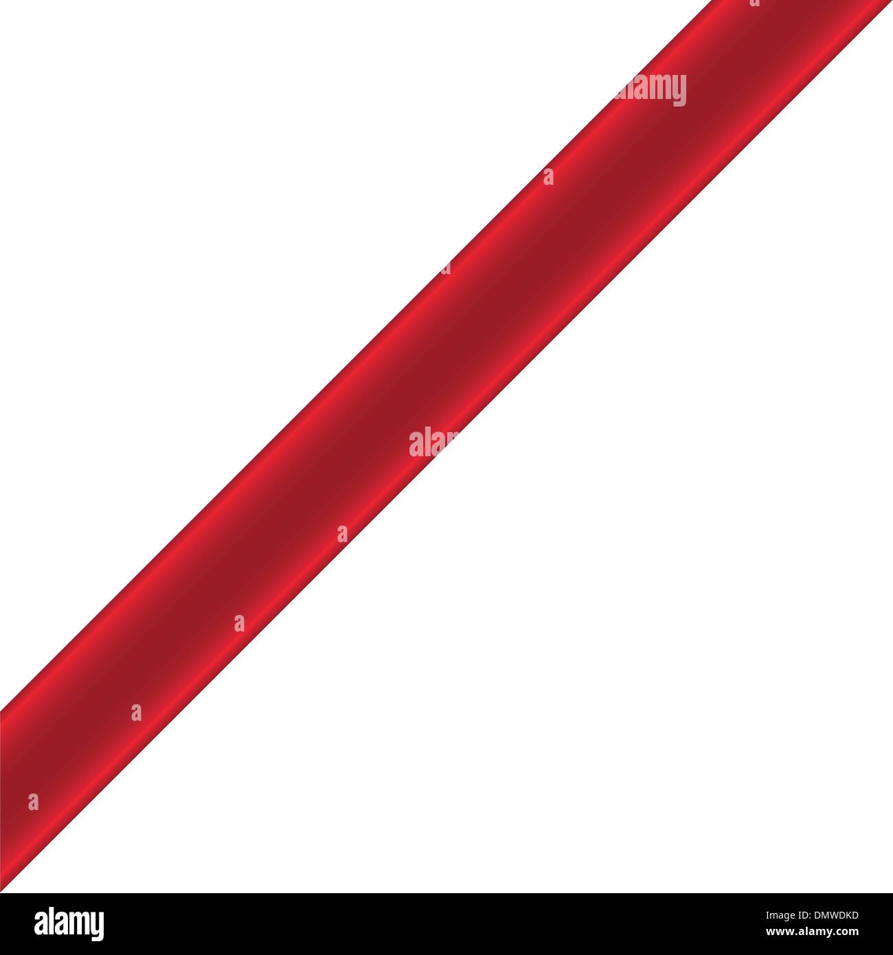 Arco rosso e nastri isolati su sfondo bianco Illustrazione Vettoriale