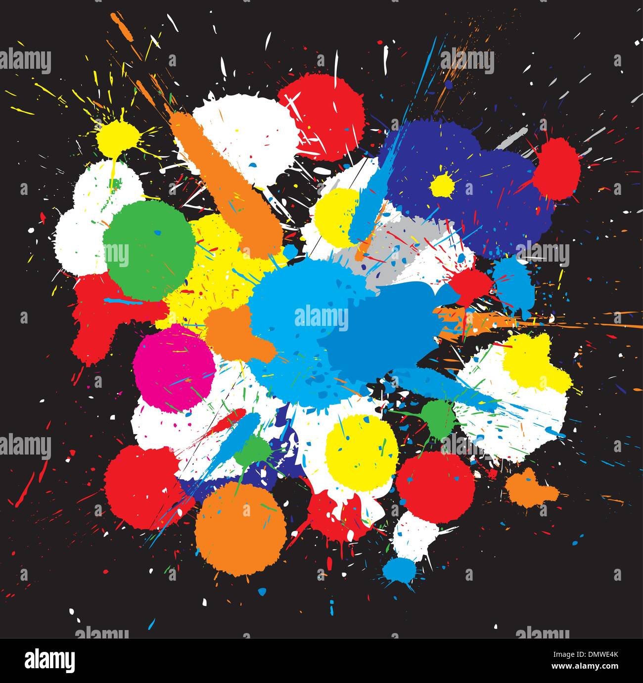 Colore spruzzi di vernice. Sfondo vettoriale Illustrazione Vettoriale