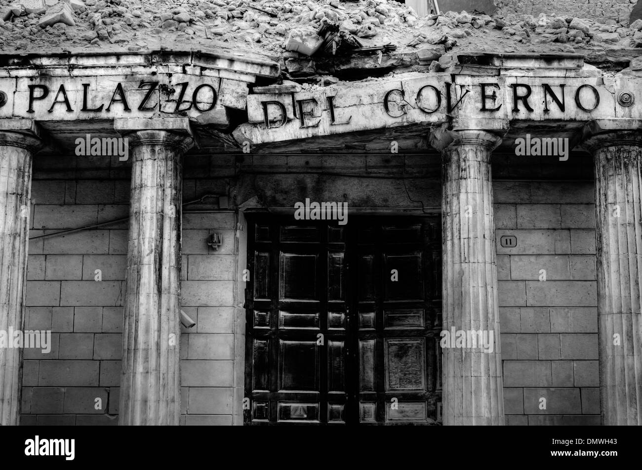 L'aquila terremoto. abruzzo italia Foto Stock