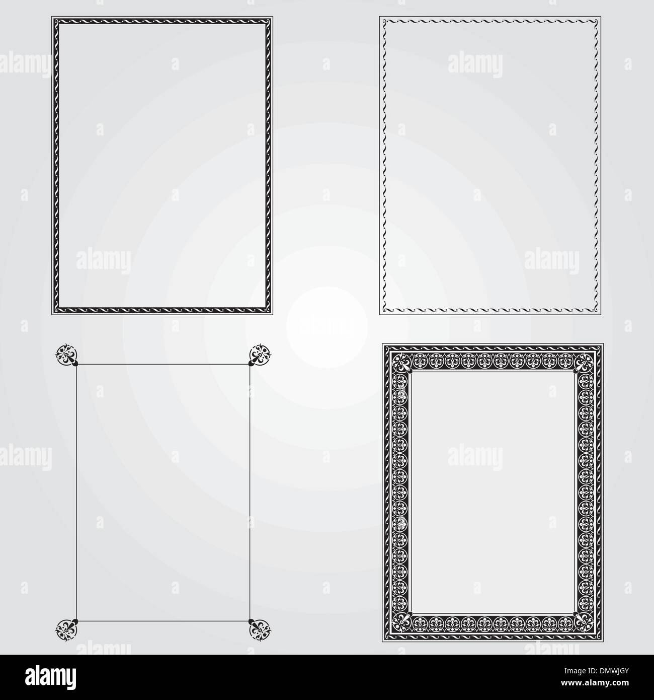 Vector ornamentali cornice decorativa Illustrazione Vettoriale